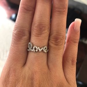 Sterling silver LOVE ring size 6